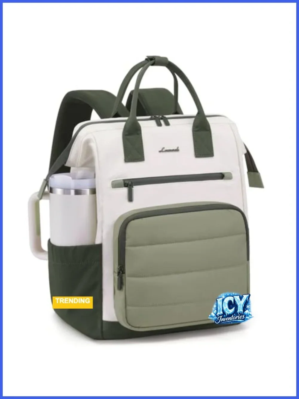 Puffer Laptop Backpack for Women, 15.6 Inch Work Backpack, Daypack